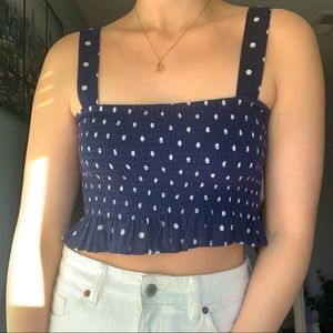 American Eagle polkadot crop
